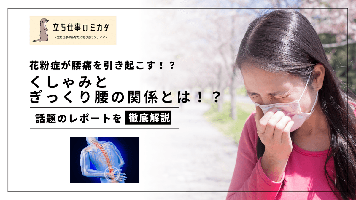 花粉症が腰痛を引き起こす？｜くしゃみとぎっくり腰の意外な関係